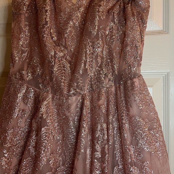 Prom Dress. LaDivine by Cinderella J852 (STRAPLESS LAYERED TULLE BALL GOWN) - Picture 6 of 7